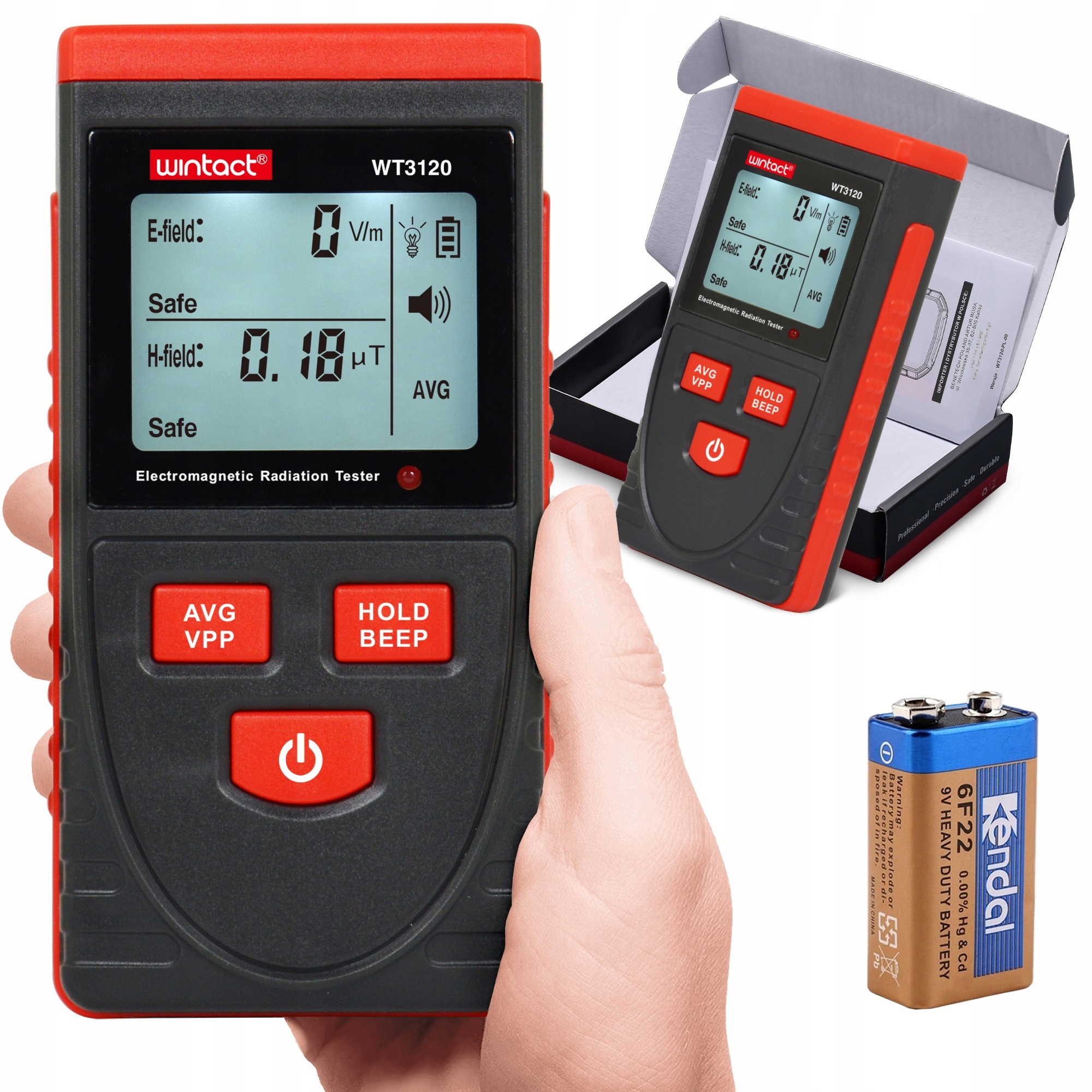 ELEKTROMAGNETICKÝ POLE METER 5G CE VLNY TESTER